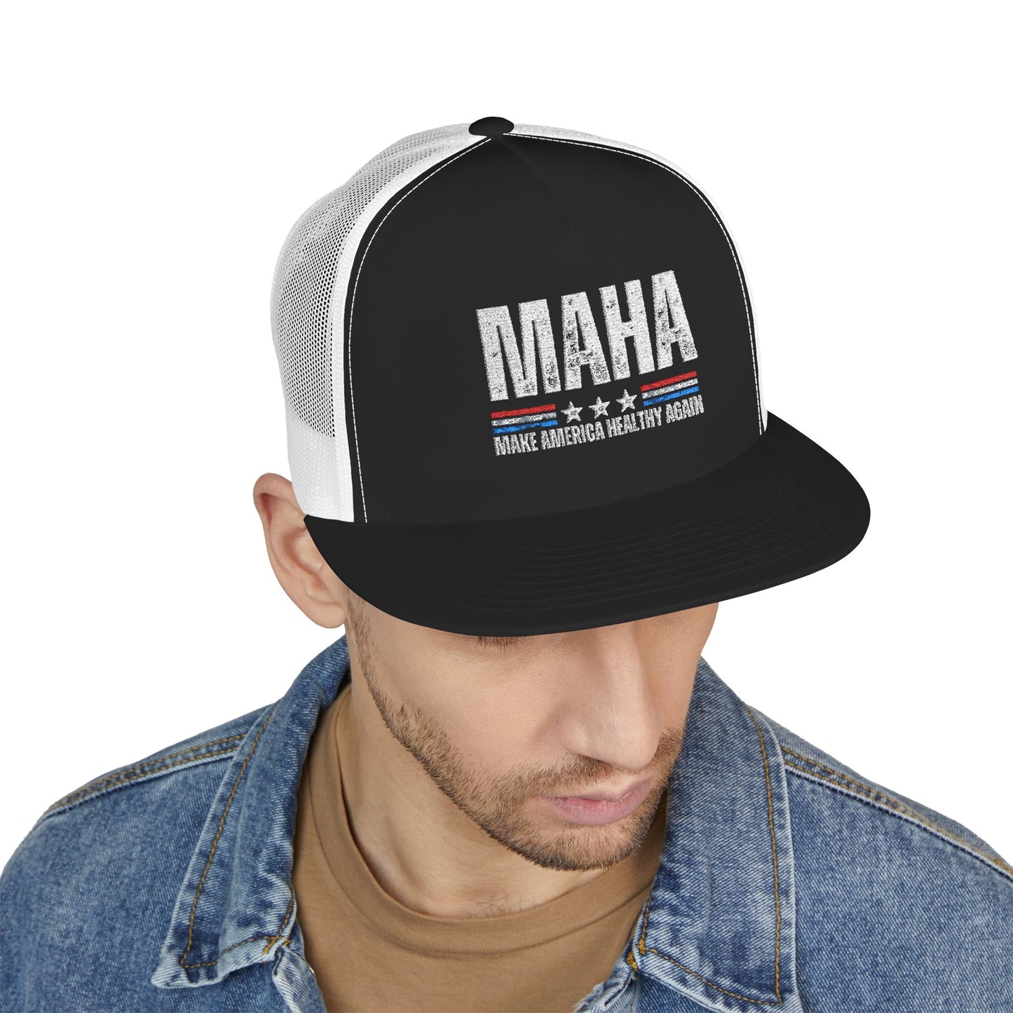 Embroidered Trucker Cap - MAHA Make America Healthy Again Hat