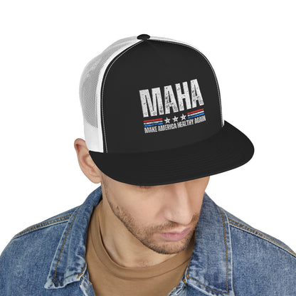 Embroidered Trucker Cap - MAHA Make America Healthy Again Hat